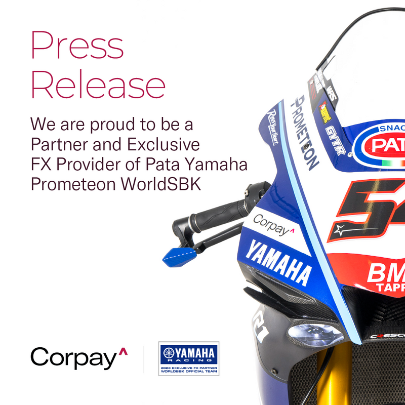 Pata Yamaha Prometeon WorldSBK expands exclusive FX partnership with Corpay for 2023